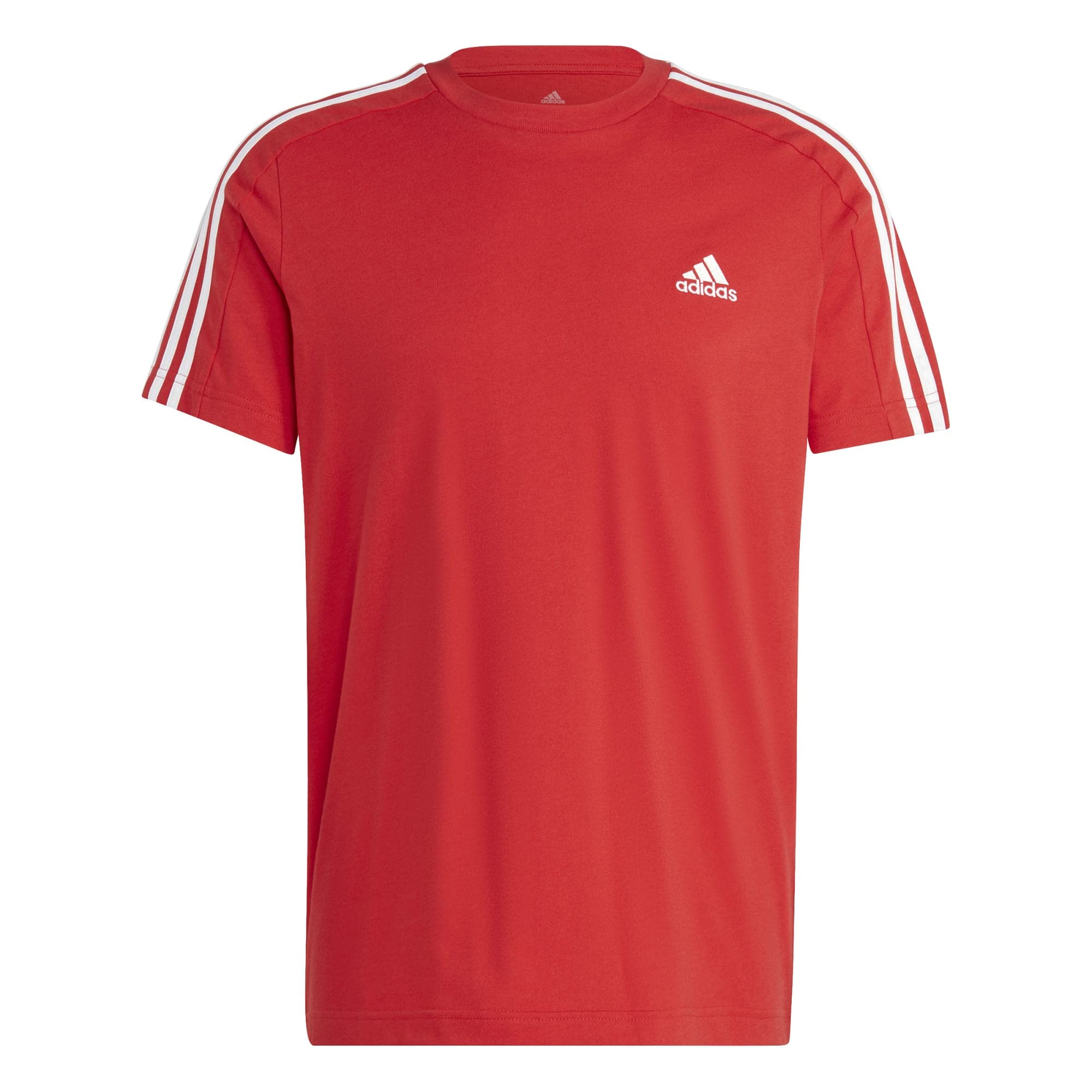 adidasmens Essentials Single Jersey 3-Stripes T-Shirt