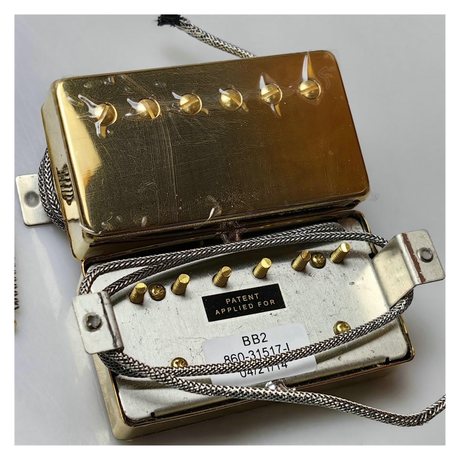 electrica de Pastilla 1 Juego para Pastillas De Guitarra LP Humbucker Pickup 4C para Guitarra Eléctrica (Color : Gold 1C Metal Wire)