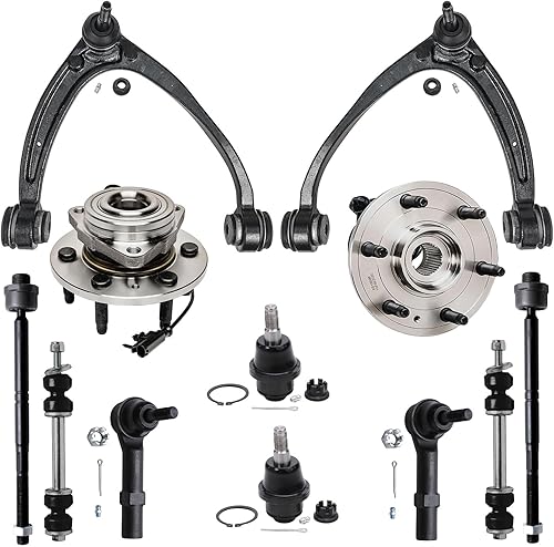 Miniatura 410 de Detroit Axle - Kit de cubos de rodamiento de rueda delantera de 6 piezas para Dodge Dart 2013-2016, Chrysler 200 2015-2017, 2 cojinetes de rueda