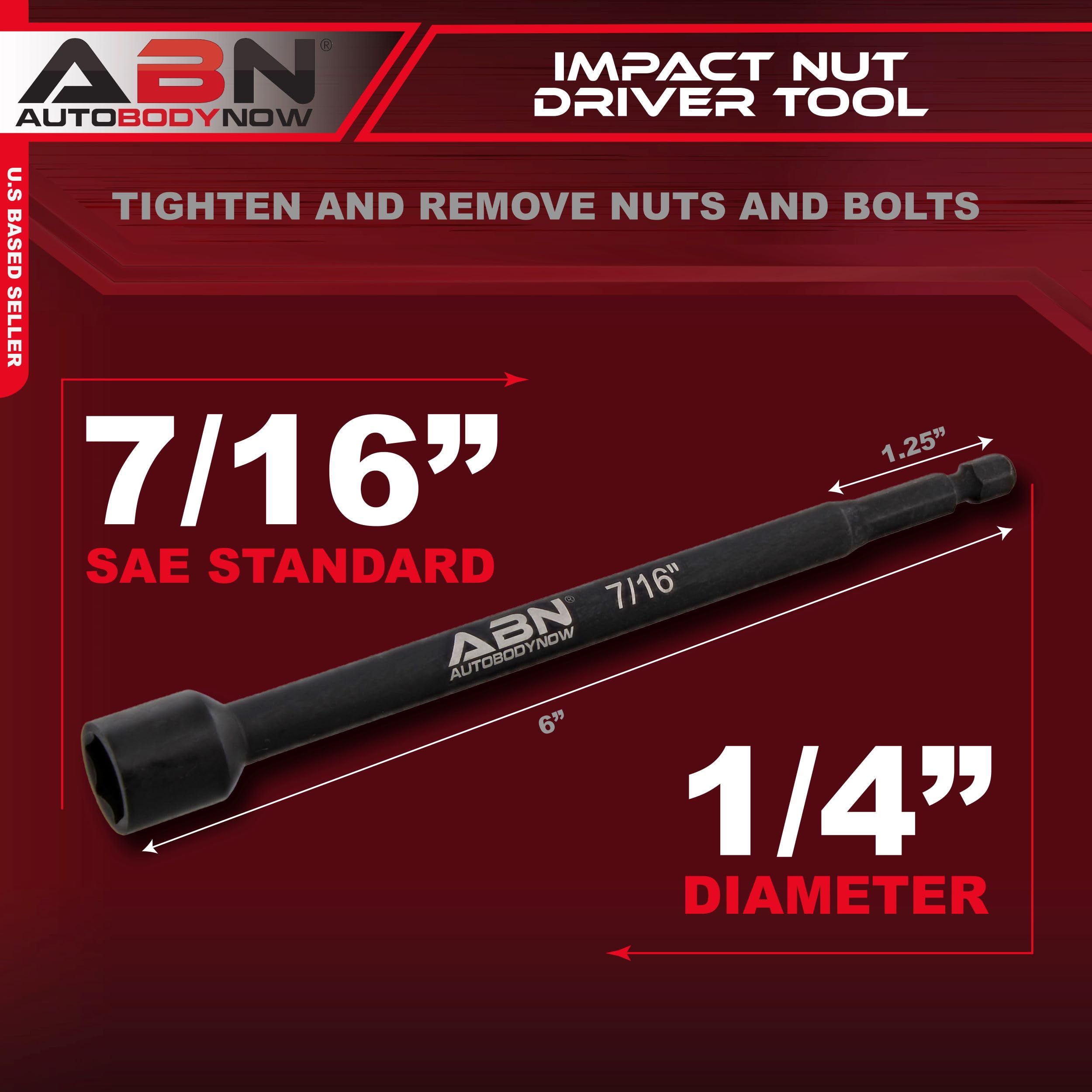 Amazon.com: ABN 7/16 IN Impact Nut Driver Tool - SAE 6 IN Long