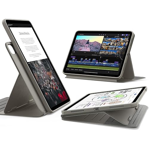 ESR for iPad Air 11 Inch Case M4/M3/M2 (2026/2025/2024), iPad Air 5th/4th Gen Case (2022/2020) 10.9 Inch, Removable Magnetic Cover, Adjustable Portrait/Landscape Stand, 9 Standing Angles, Titanium