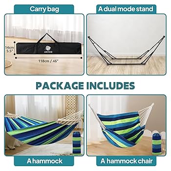 Amazon.com : Anyoo 2 in 1 Hammock and Swinging Chair with