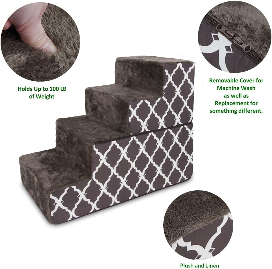 plush foam dog steps