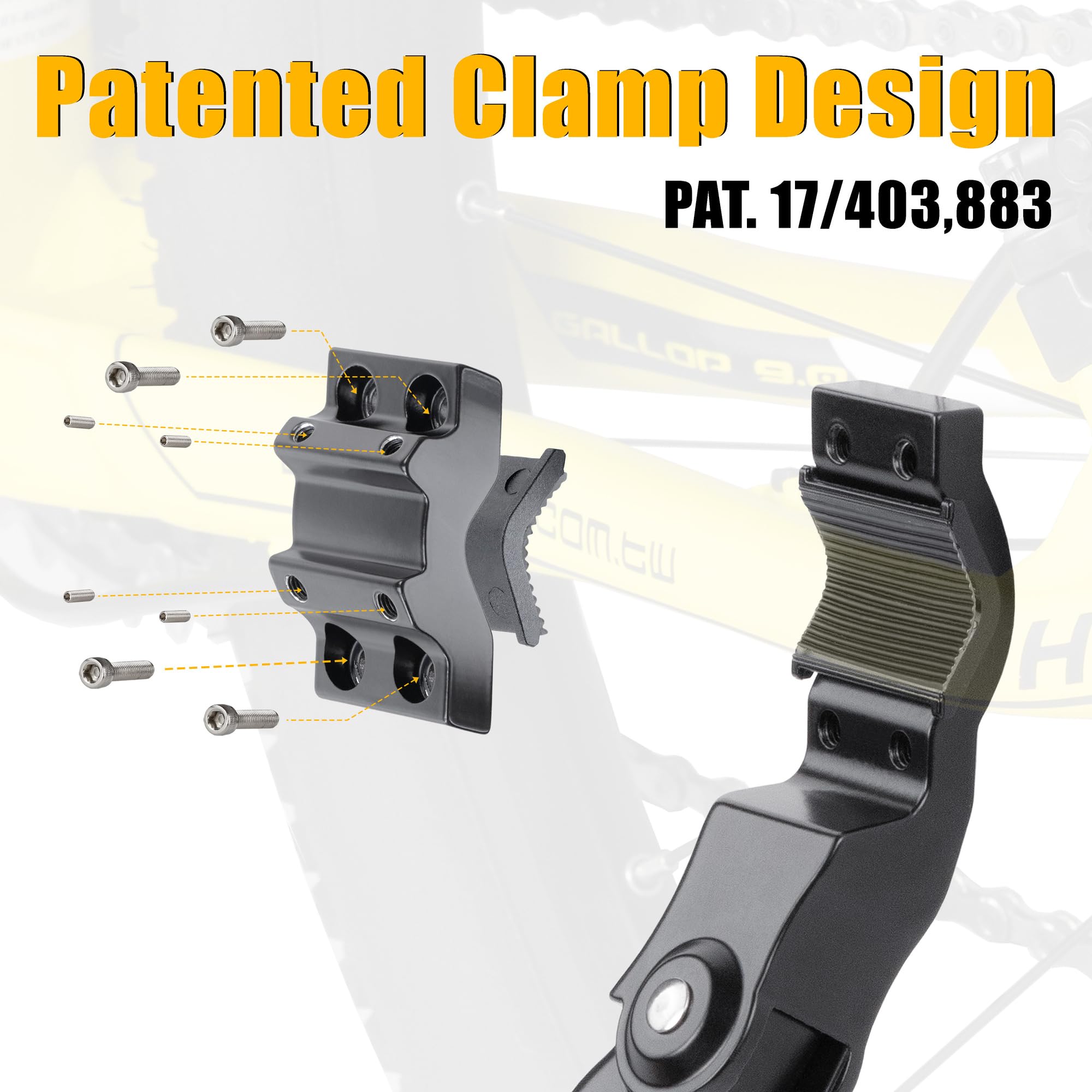 CyclingDeal Adjustable Rear Mount Bicycle Kickstand | Sturdy & Durable Bike Kickstand for 24-29" Adult & Kid Bicycles, MTB & 700C Road/Hybrid Bikes | Premium Quality Full Aluminium w/New Clamp Design