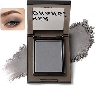 Matte Grey Eyeshadow - Cool Toned Ash Grey Single Smokey Eye Shadow Palette,High Pigmented Smooth Blendable Powder for Natural or Smokey Looks, Long-Lasting Waterproof & Smudge-Proof Eye Makeup 01#