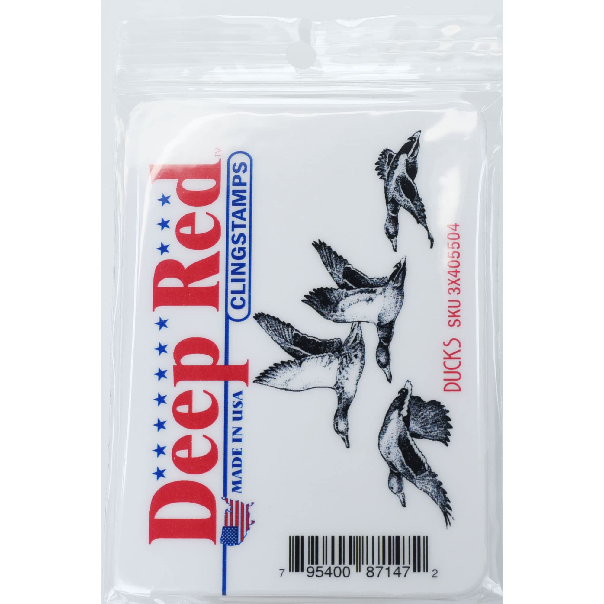 Tampon Canards étirable en acrylique multicolore rouge foncé pour loisirs créatifs
