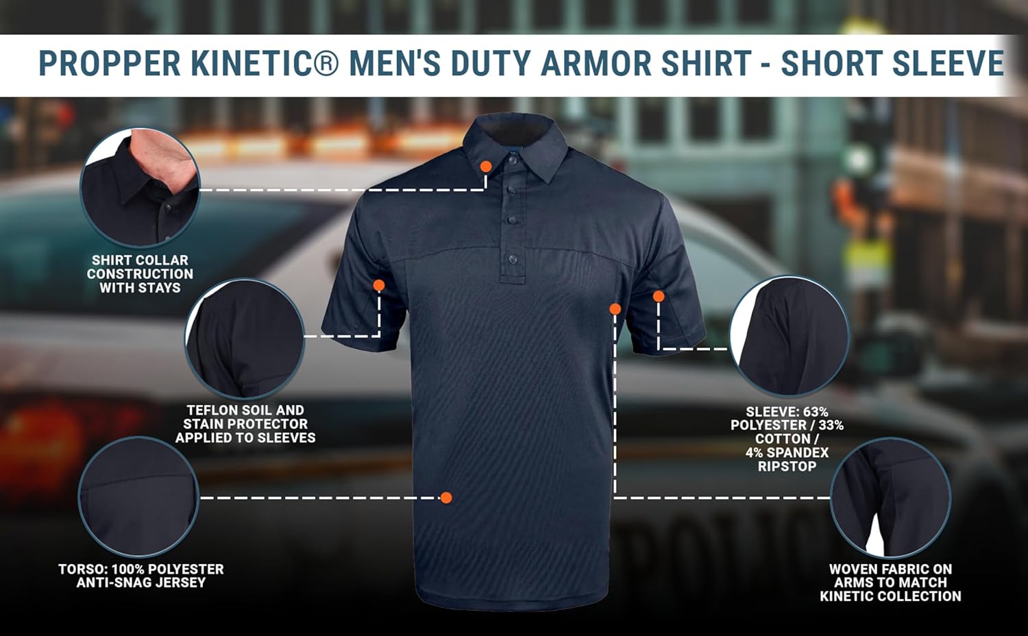 Propper Mens Duty Armor Kinetic Short Sleeve Shirt - Image 3