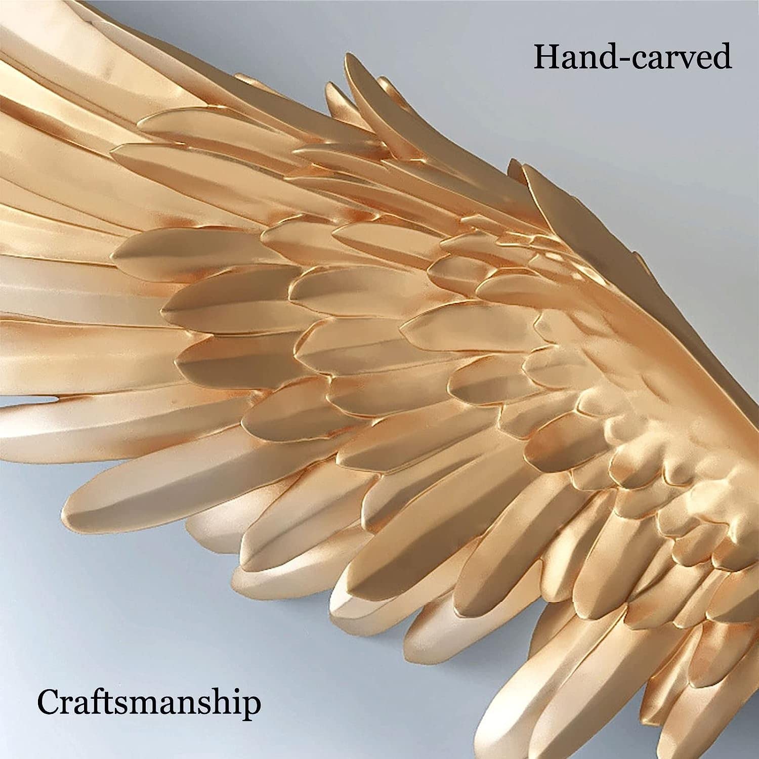 Amazon.co.jp: 金属の天使の​​翼の壁の彫刻、装飾的な大きな翼の壁の