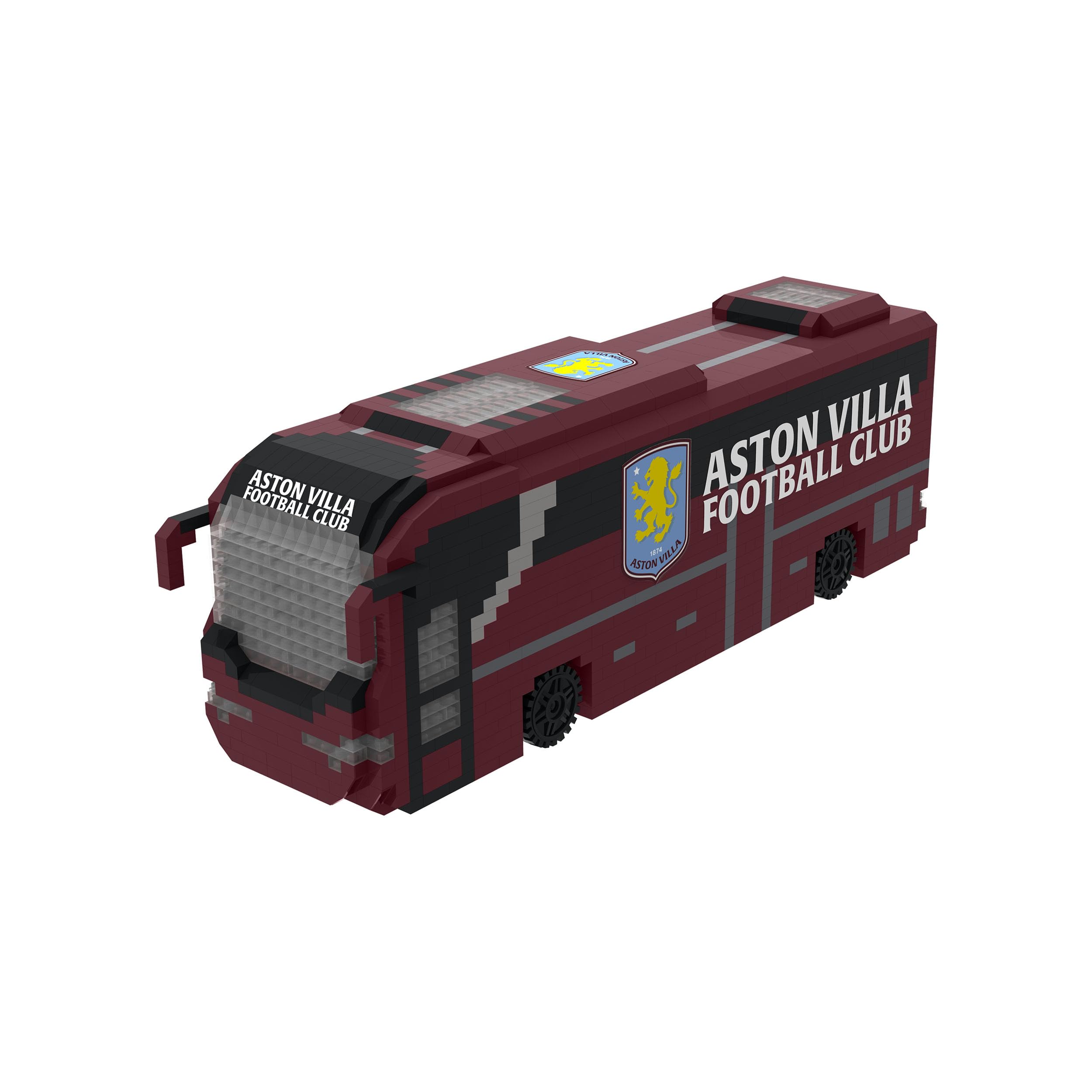 FOCO Officially Licensed Aston Villa FC 3D BRXLZ Bricks Coach Construction Toy Model