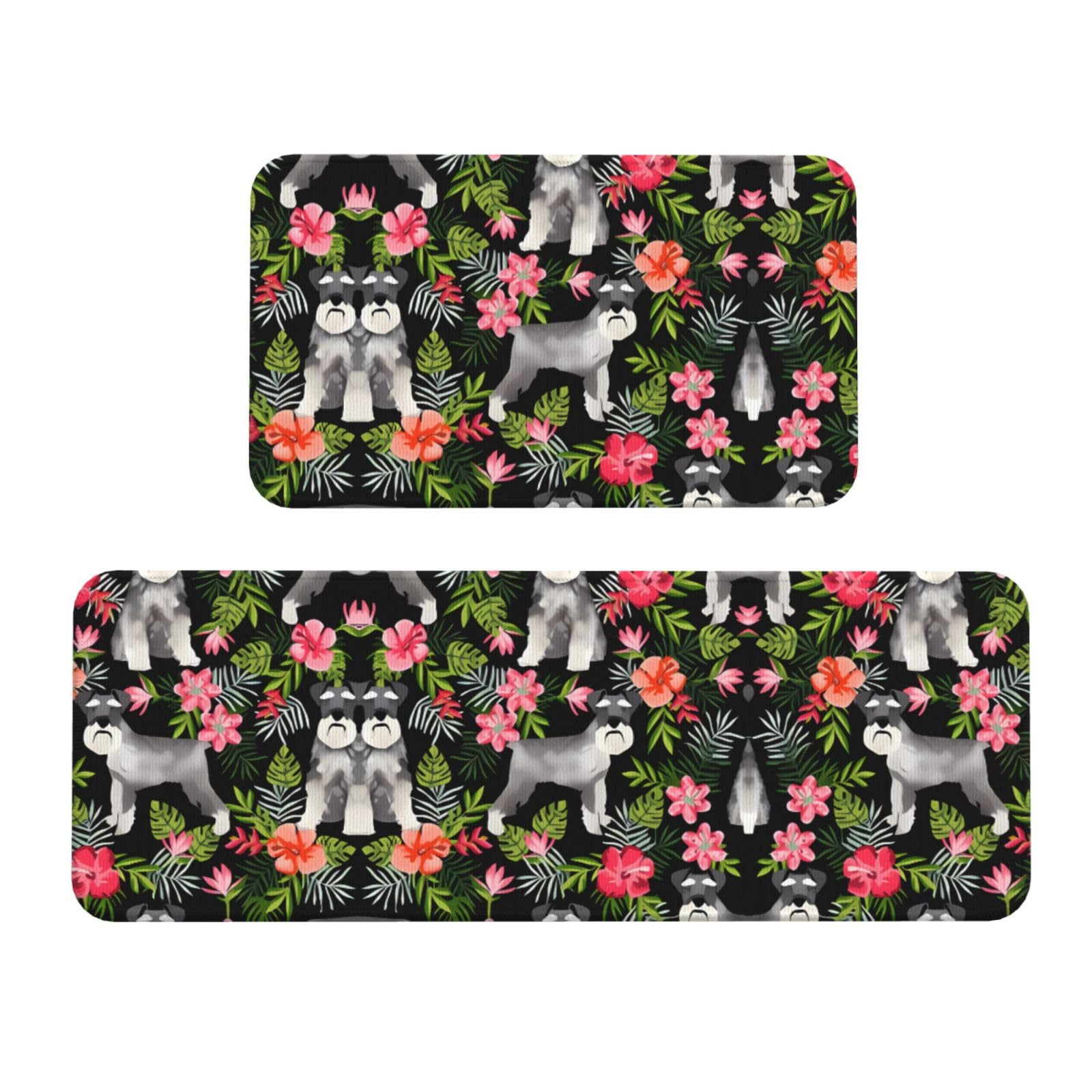 Alfombrillas de cocina antideslizantes con diseño Schnauzer para un suelo protegido