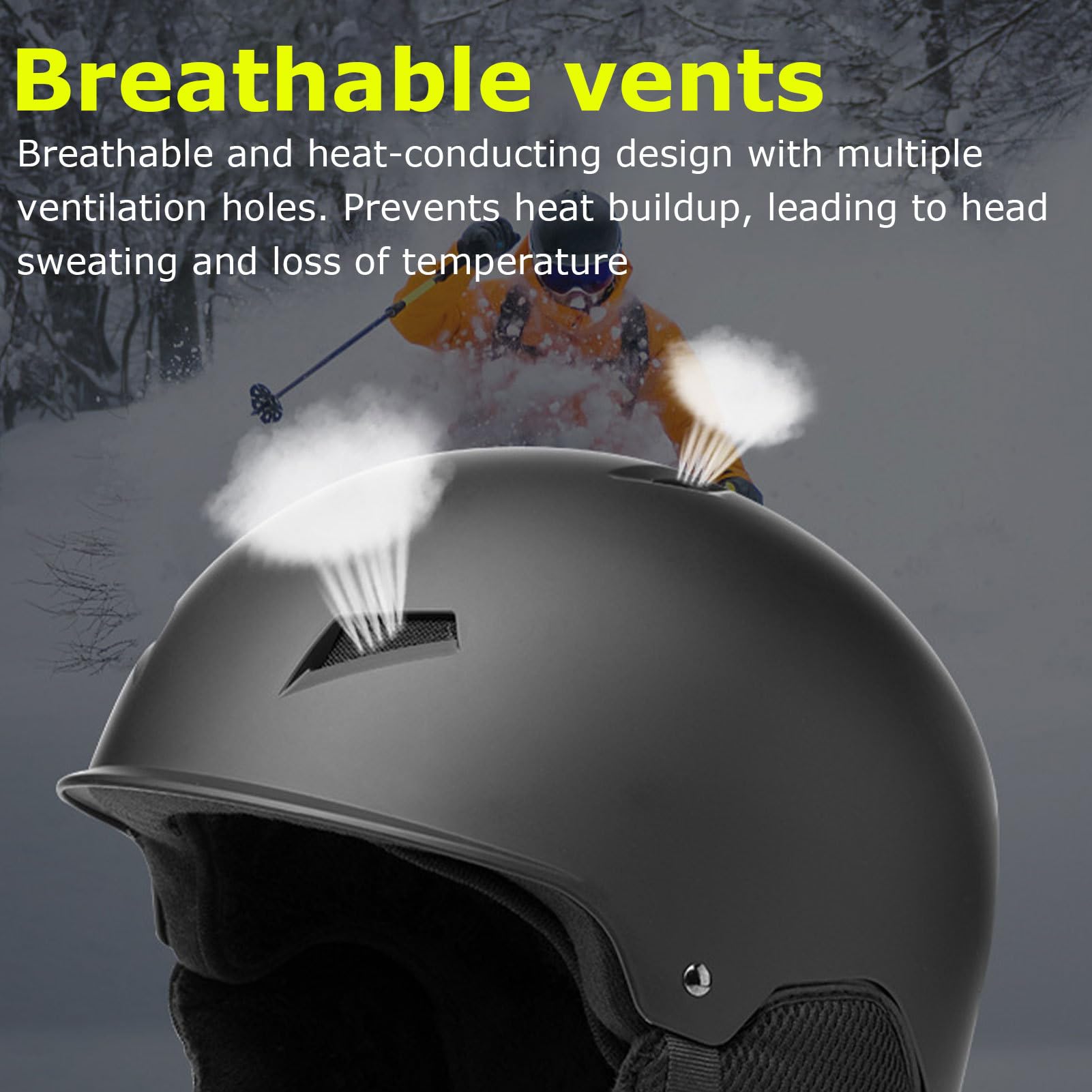 Herren Skihelme Snowboardhelm Skihelme Atmungsaktiv Fahrradhelm Skiausrüstung Skating-Schutzausrüstung mit Brillenbandclip für