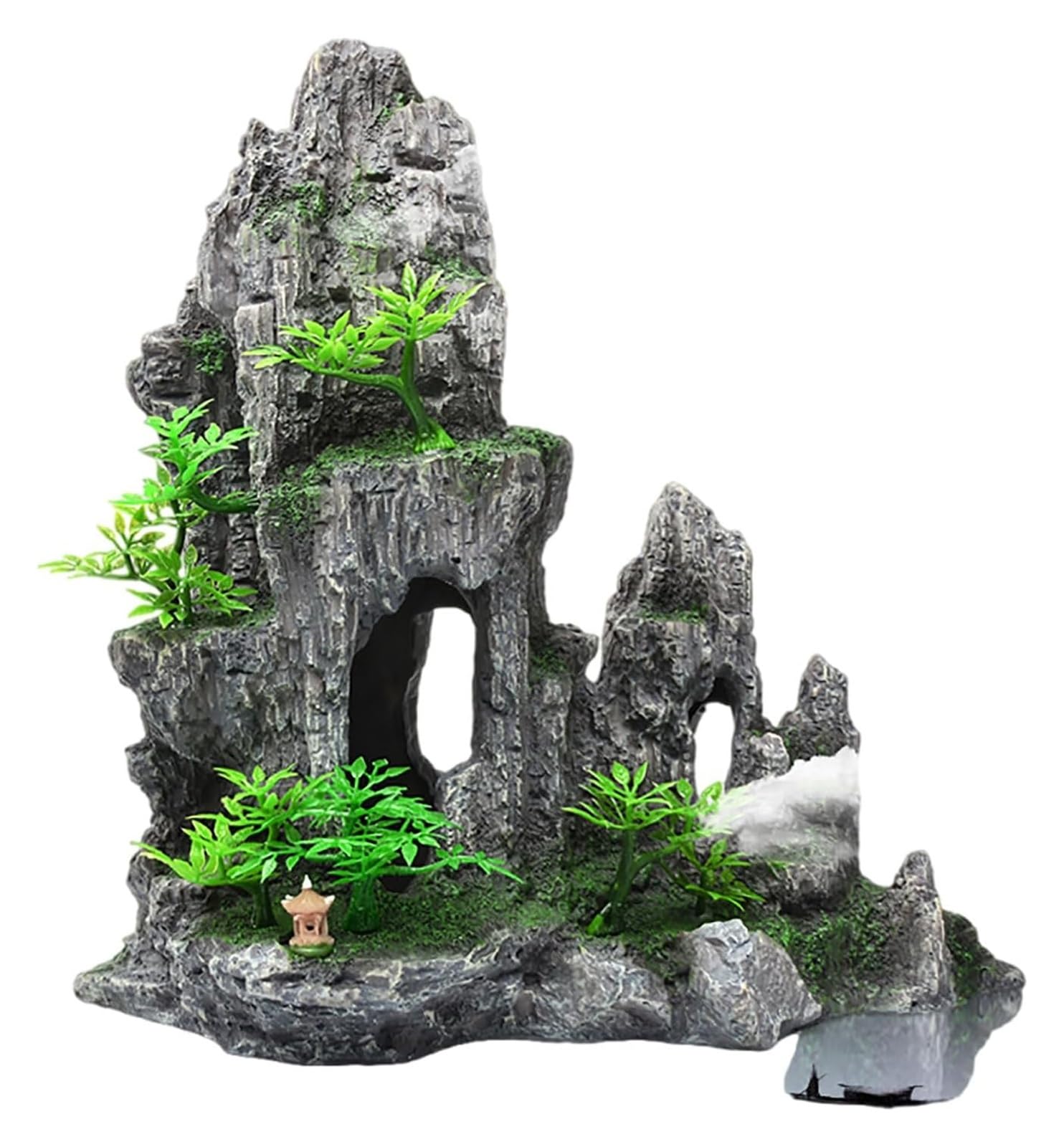 Decorazione in Pietra for Acquario con Vista sulle Montagne, Albero, Roccia, Grotta, Paesaggio, Grande Decorazione for Acquario, Roccia Artificiale, Decorazione for Acquario(B)