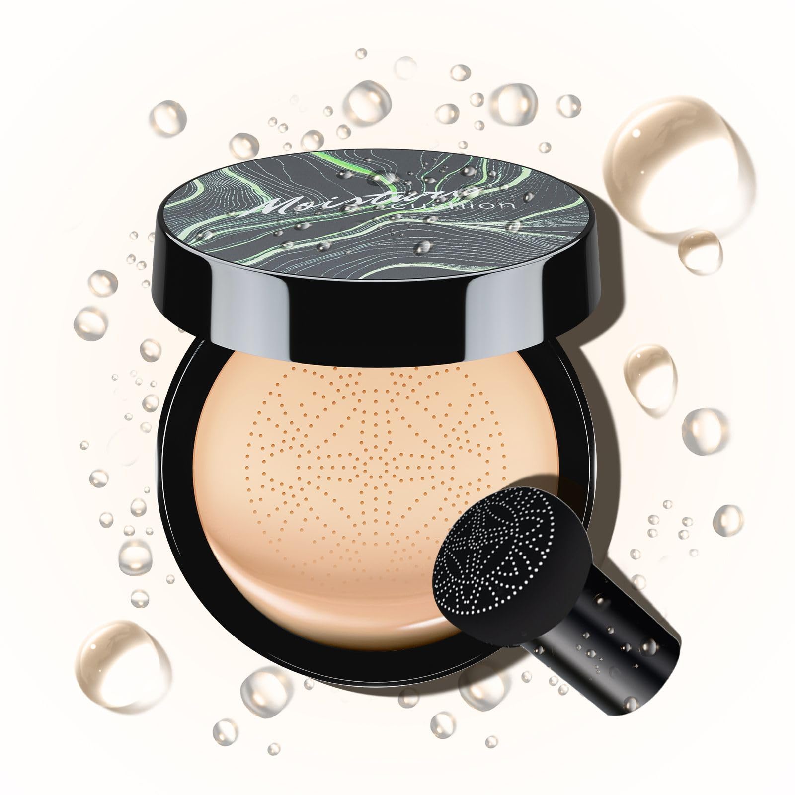 Mushroom Head Air Cushion CC Cream - BB Cream Foundation for Concealer Full Coverage Skin Moisturizing, Brighten Long - Lasting Even Color Correcting