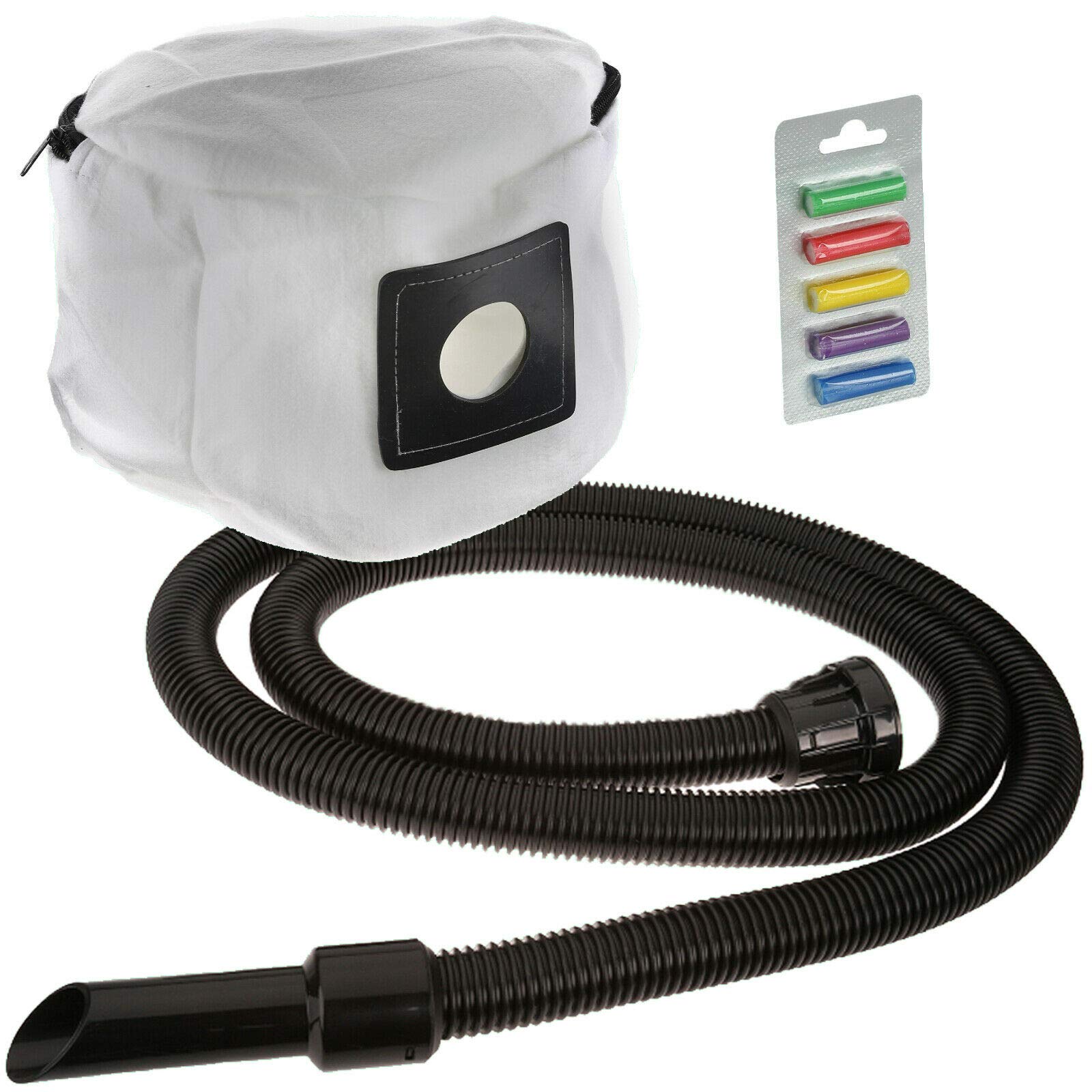 Qualtex 2.5M Long Nuflex Hose Reusable Zip Cloth Bag and Flavoured Fresheners for Numatic Henry Hetty Vacuum Cleaners