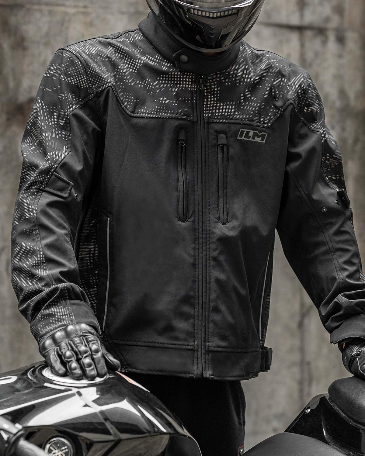 ILM Motorcycle Riding Jacket Reflective with CE Armor and Detachable Thermal Liner Dual Sport All Season for Men Model JRF4 (Black,L) - Image 9