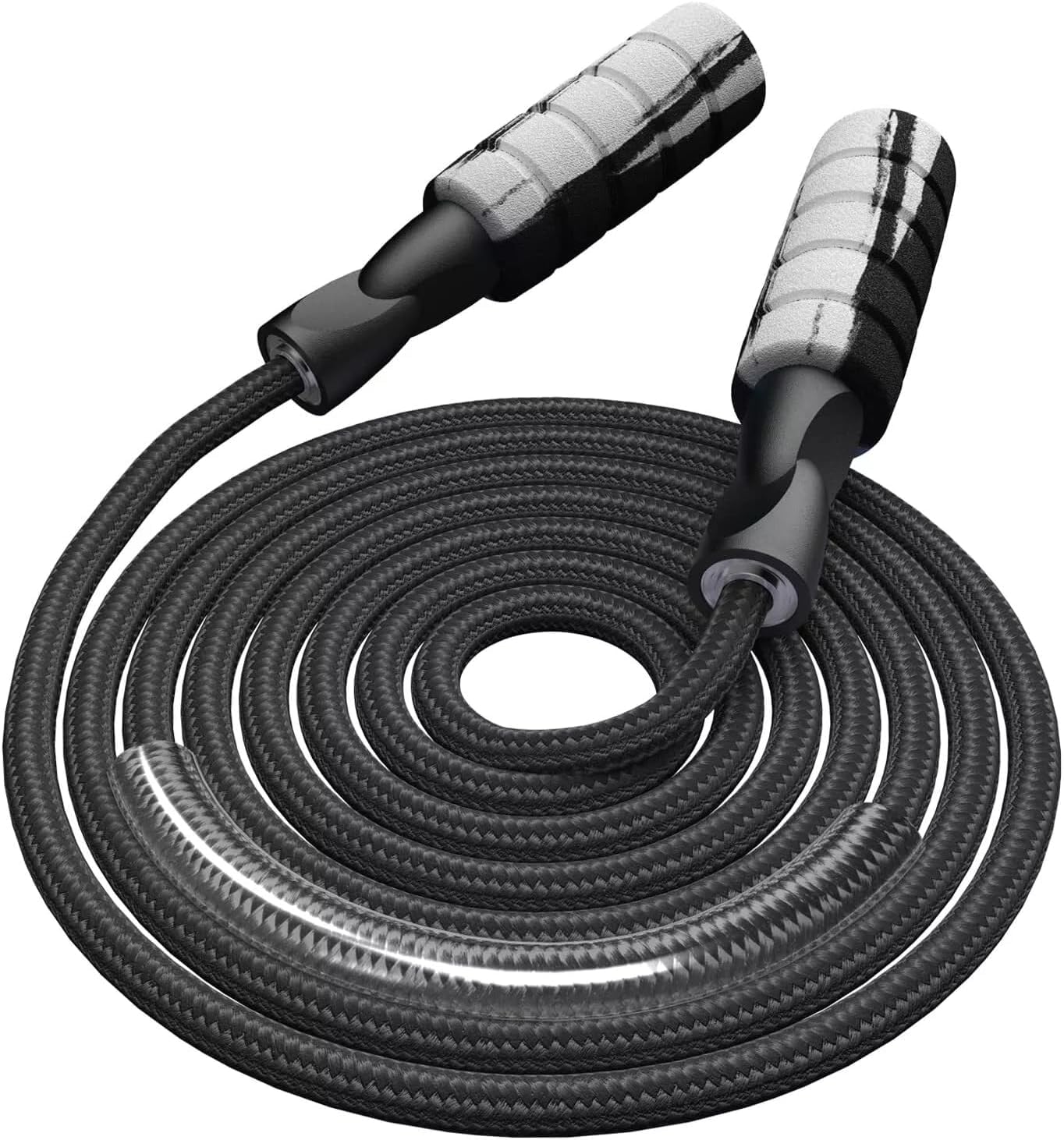 FITMYFAVO Jump Rope Cotton Adjustable Skipping Weighted jumprope for Women，Adult and Children Athletic Fitness Exercise Jumping Rope (Black)-image-48