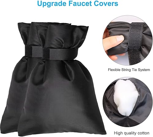Miniatura 6 de Fundas de grifo para exteriores para invierno, gruesas de 9.8 pulgadas de alto x 7.3 pulgadas de ancho, cubiertas exteriores de grifo para