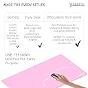 TEESOWN Solid Color Deskmat (58cm x 35cm) Mouse Pad – 3mm Thick, Non-Slip Rubber Base, Stitched Edges, Smooth Surface for Gaming, Office & Study (Light Pink) gallery image