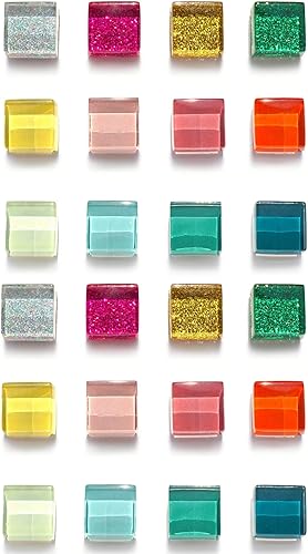 Imanes de refrigerador para pizarra blanca, bonitos imanes decorativos para nevera para armario de cristal de oficina, imanes con purpurina para