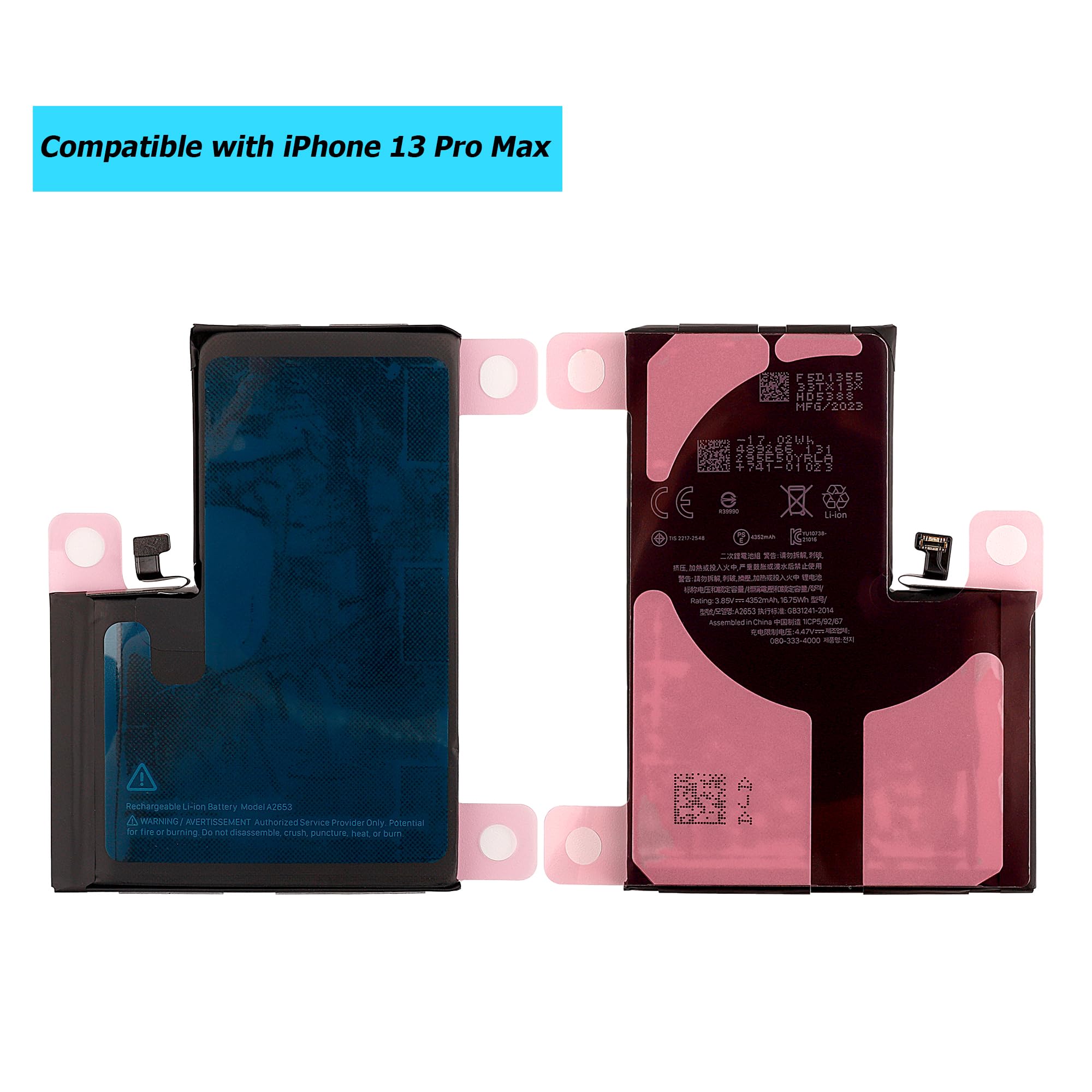 Batteria Model A2653 Diagnosable Compatibile Con IPhone 13 Pro Max Oem Equivalent - Foto 6