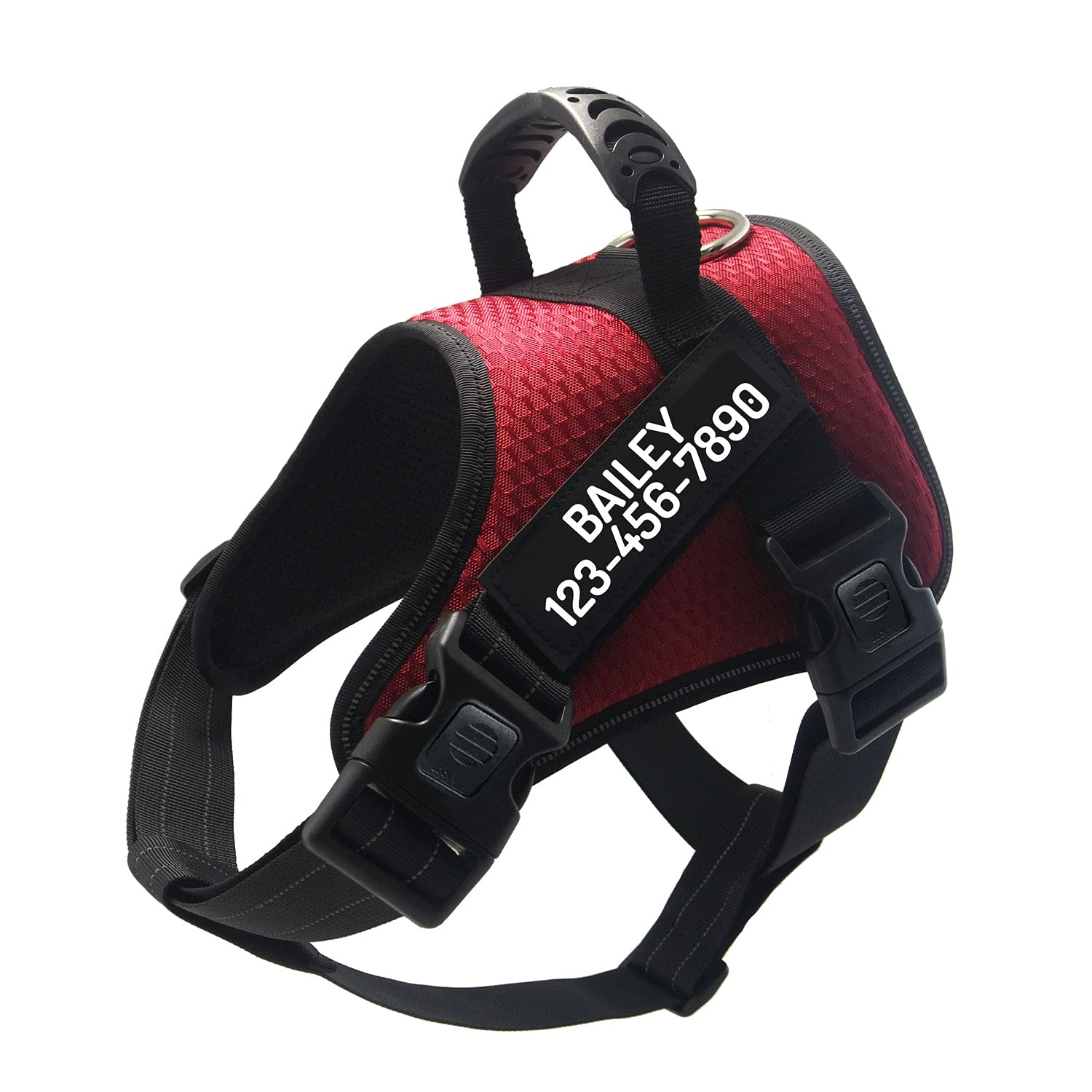 Custom No Pull Dog Harness with Personized Name and Phone Number, Heavy Duty Pet Vest to Prevent Tugging, Pulling, or Choking, Training and Walking