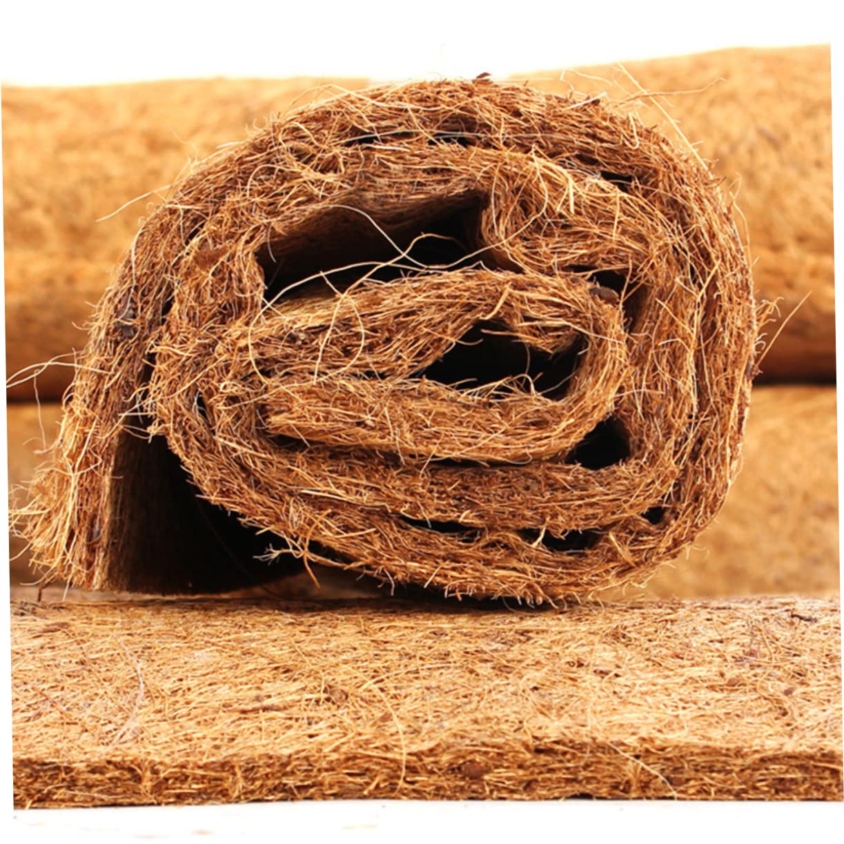 BESPORTBLE 2 Pièces Tapis Brun De Noix De Tapis De Reptile Tapis en Fibre De en Bois