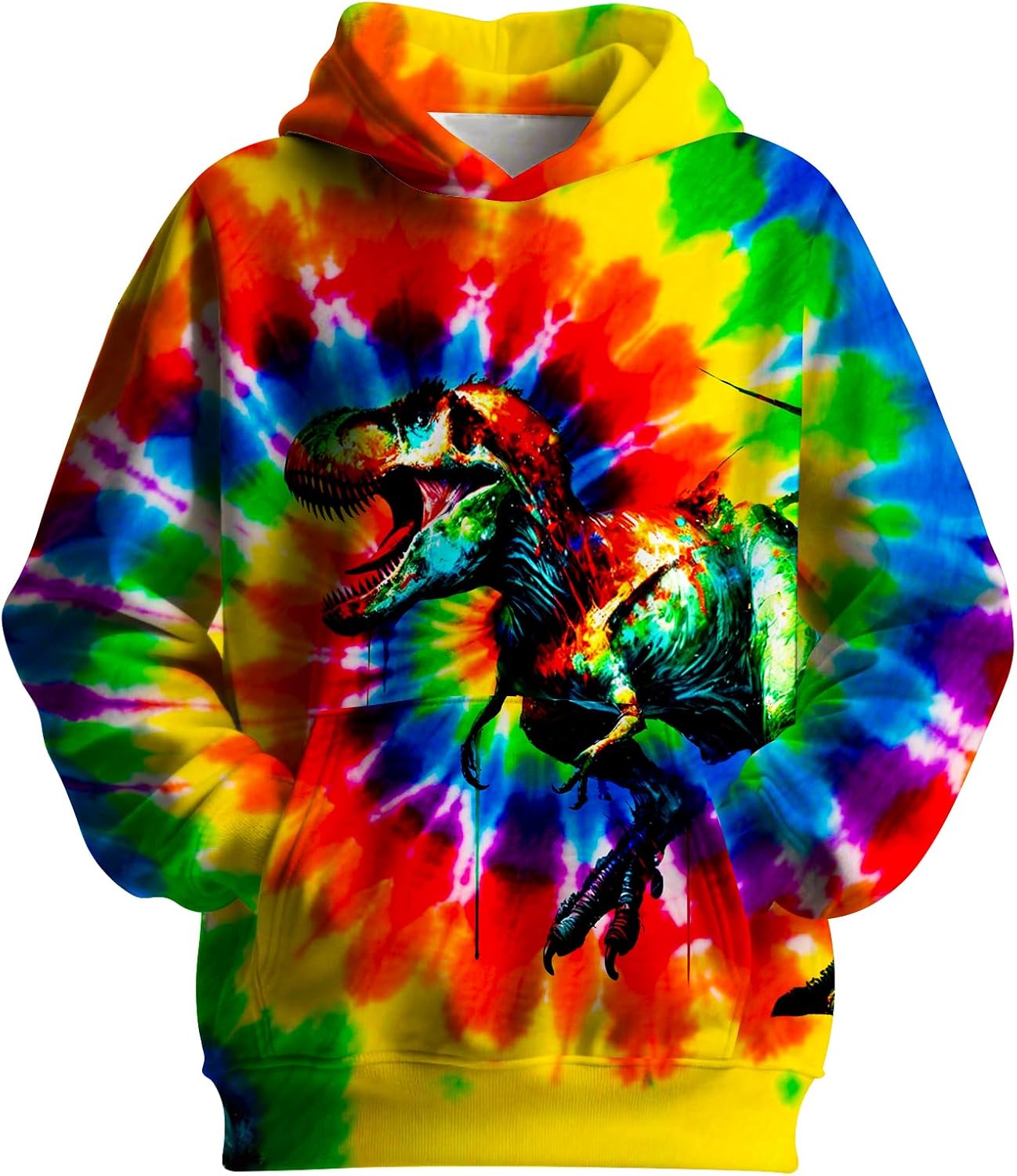 Big Kids Tie Dye Hoodies Sweatshirt for Boys Girls, Kangaroo Pocket Pullover Hooded