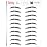 Brows by Bossy Studio & Co Temporary Eyebrow Tattoos Waterproof Eyebrow Stickers, False Tattoos Hair Like Peel Off Instant Transfer Brow upward black