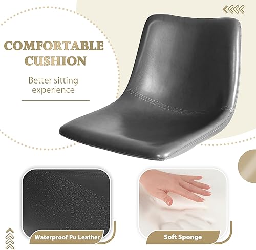 Miniatura 20 de LEMBERI Juego de 2 taburetes de bar, modernos taburetes de bar giratorios ajustables, altura de mostrador con respaldo, sillas de bar tapizadas de