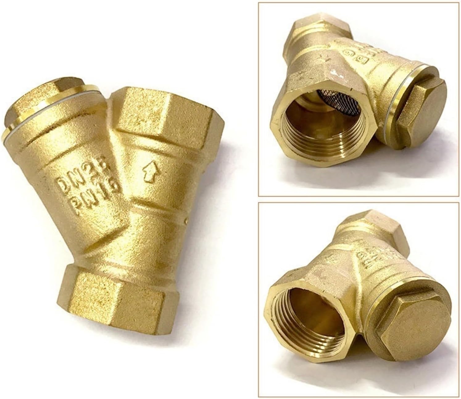 1/2" 3/4" 1" 2" 3" 4" Female Inline Y Mesh Strainer Threads Filter Brass filter valve Y Shaped Brass Strainer Filter Valve(2")