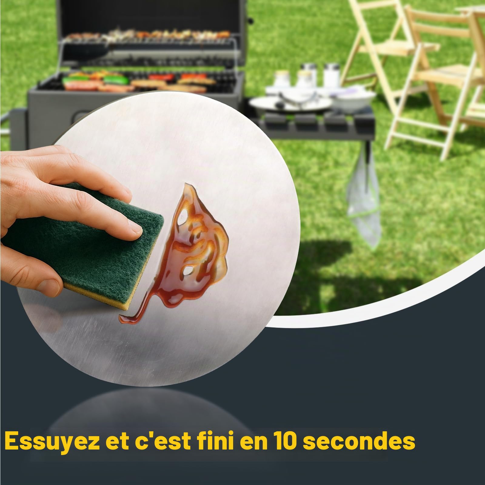 Presse à hamburger Smash en acier inoxydable, 17cm, 1000g Smasher à burger, presse-viande pour steak