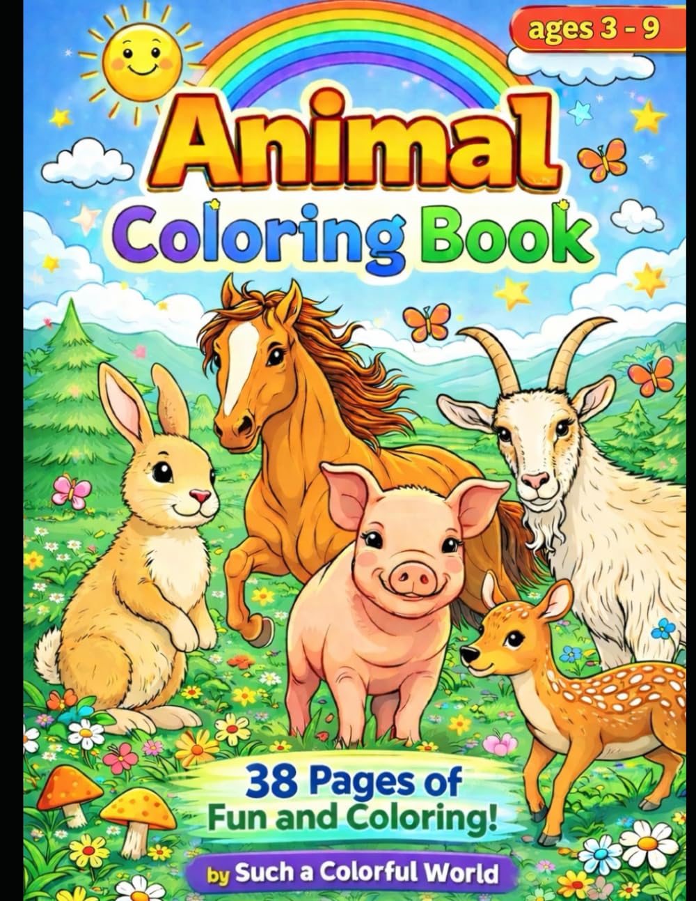 My Farm Animals - Coloring Book for Kids: 38 pages of Coloring, Fun and Creativity!