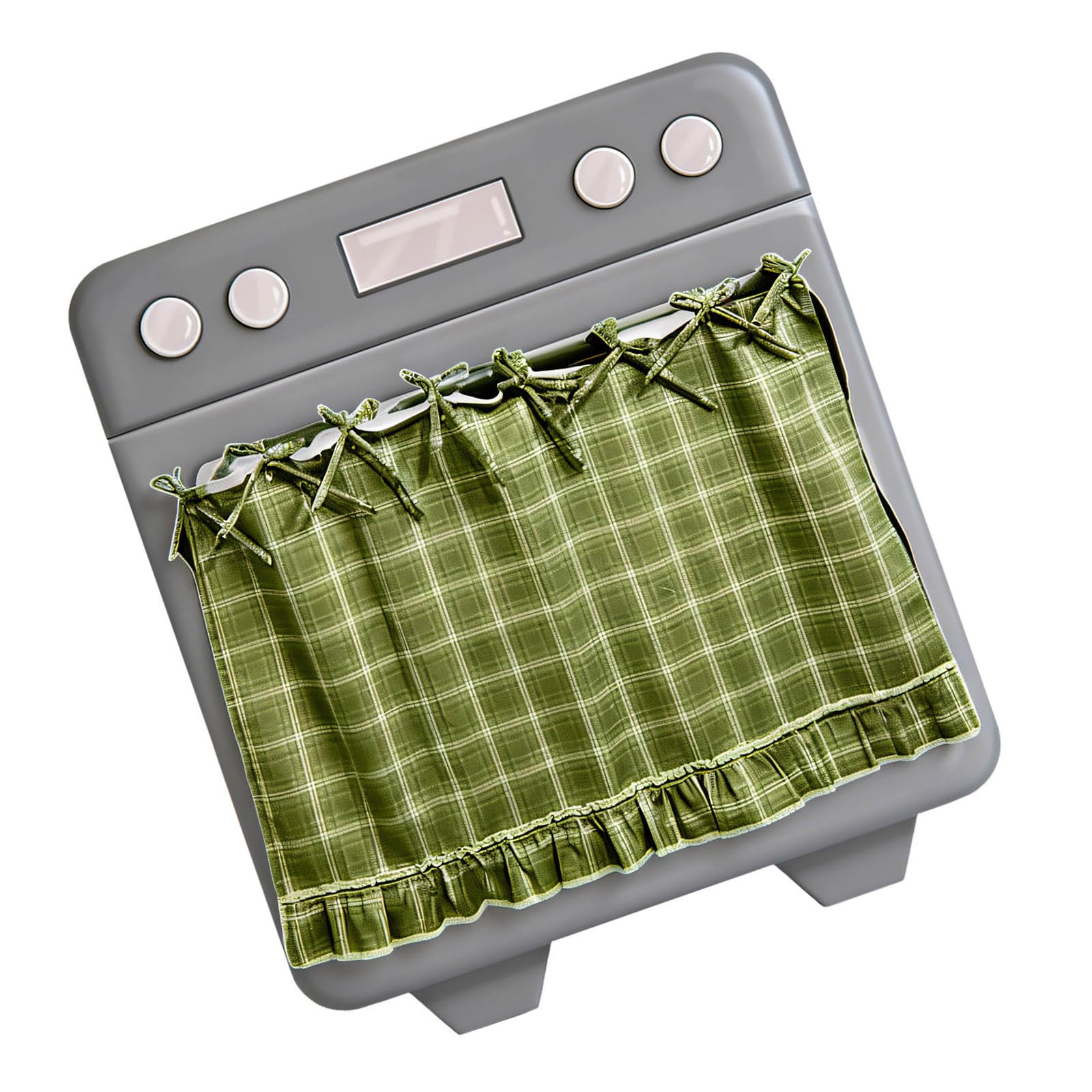 Kaeltsyn Handcraft Cabinet Concealing Curtain Designs for Ovens and Dishwashers in Neutral Tone Stylish Dishwasher Hide