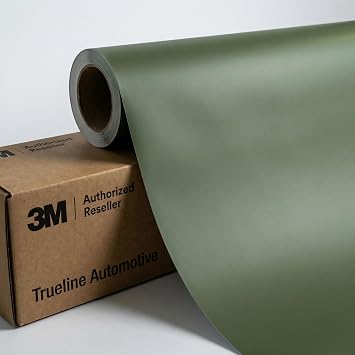 3M 2080 Matte Military Green M26 Vinyl Wrap Film - 5ft x 1ft - 5 sq ft - Dual Cast Bubble Free Air Release - Professional Automotive Vinyl