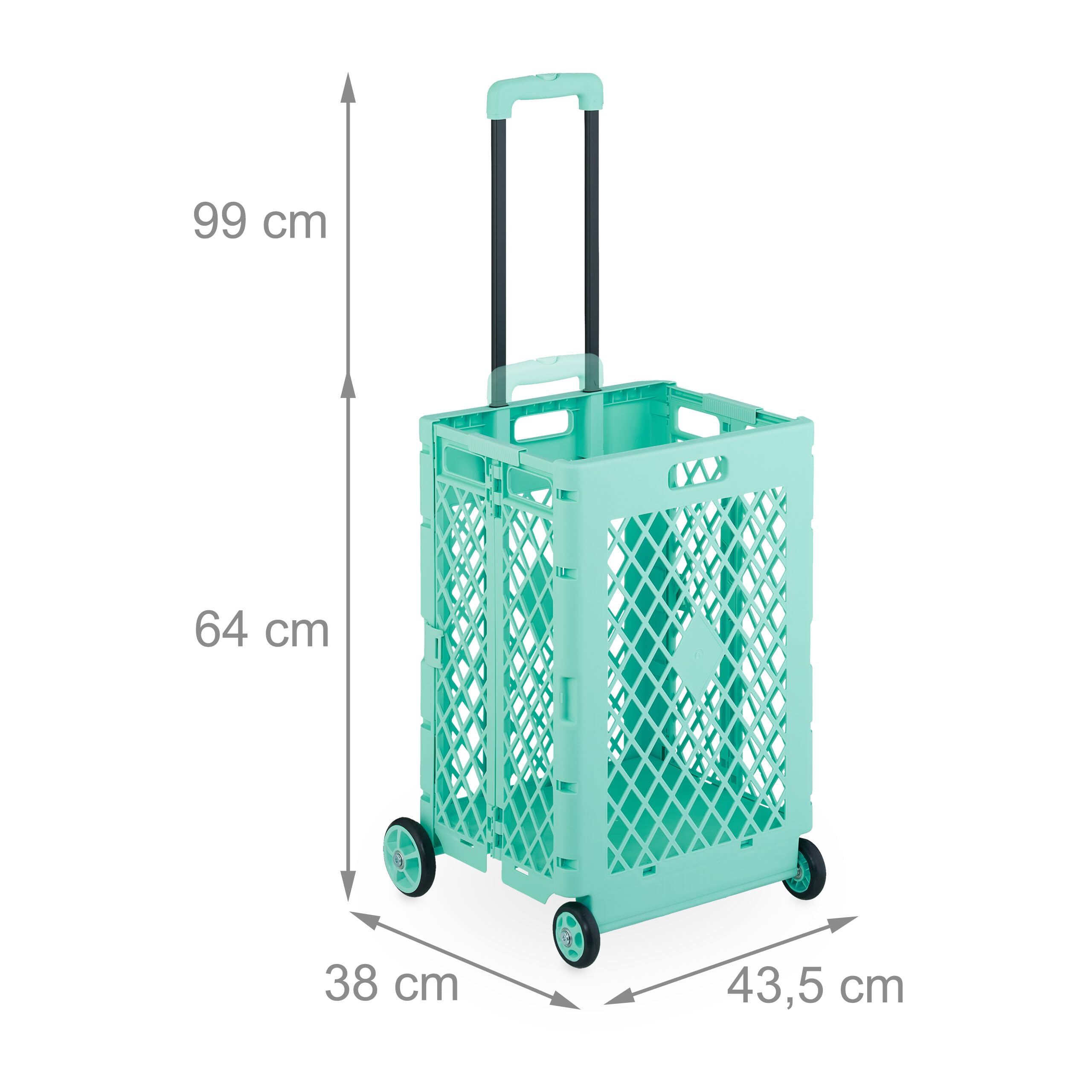 Chariot Caddie Course Courses Pliable Caisse Roues de Rangement en