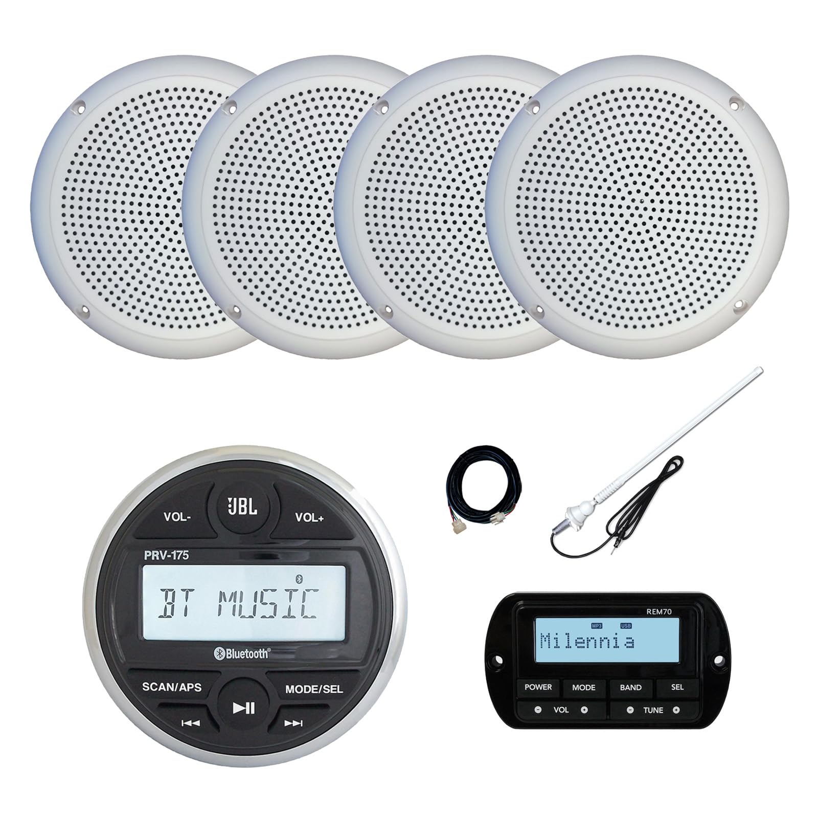 Amazon.com: JBL PRV-175 Marine Gauge Hole Mount USB Bluetooth AM