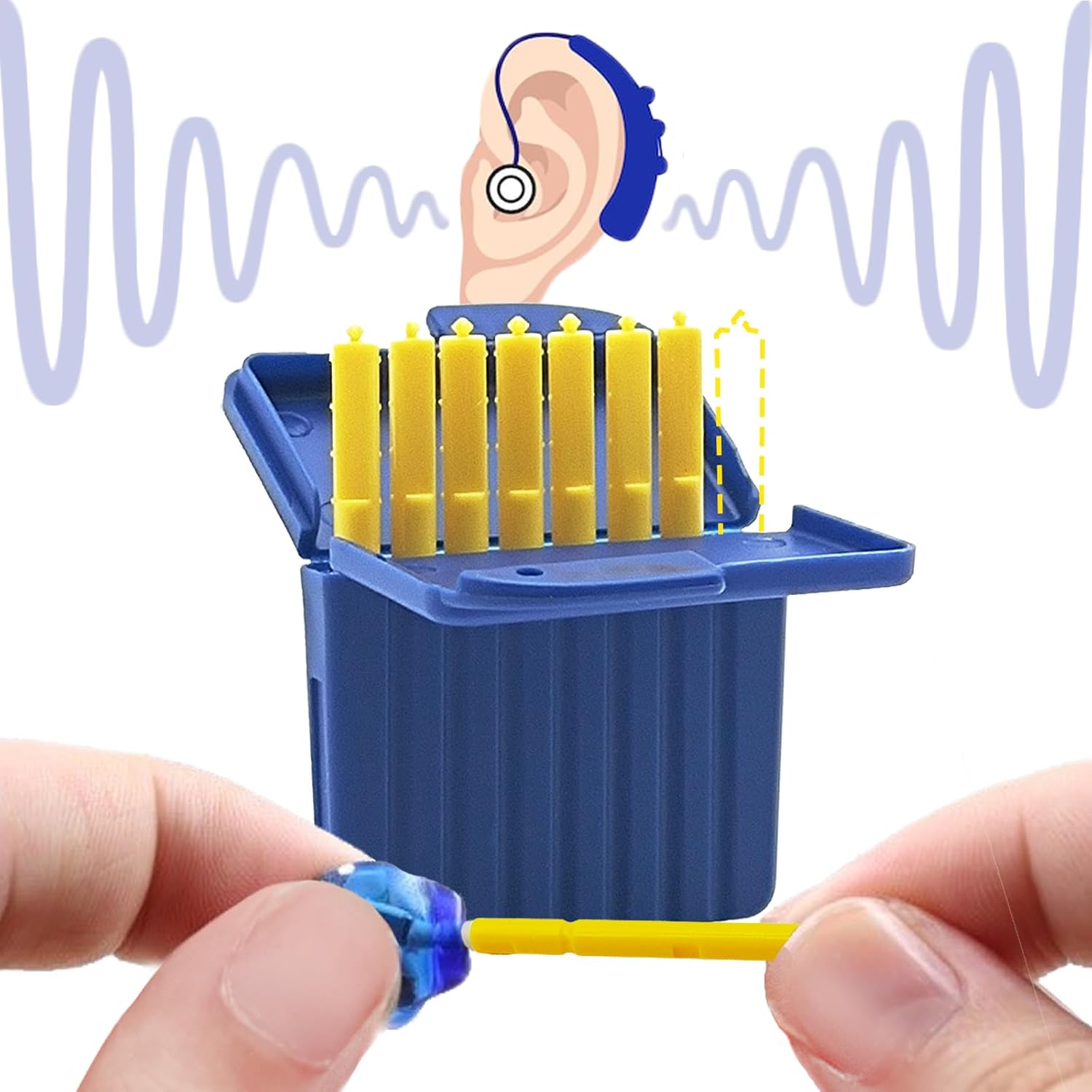 64 Pcs for Starkey Hear Clear Hearing Aid Wax Guards Filters Replacement Compatible with All Starkey Hearing Aids Models Hearing Aid Supplies Accessories Removal Cleaning Tool Kit