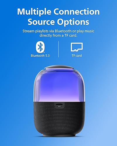 Miniatura 9 de Philips S2108 - Altavoz Bluetooth portátil, 5 W RMS, tiempo de reproducción 7H, emparejamiento estéreo TWS, efectos de luz LED, carga USB-C, graves