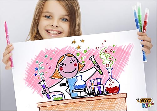 BIC Kids Kid Couleur Keçeli Boya Kalemi, 24'lü Kutu