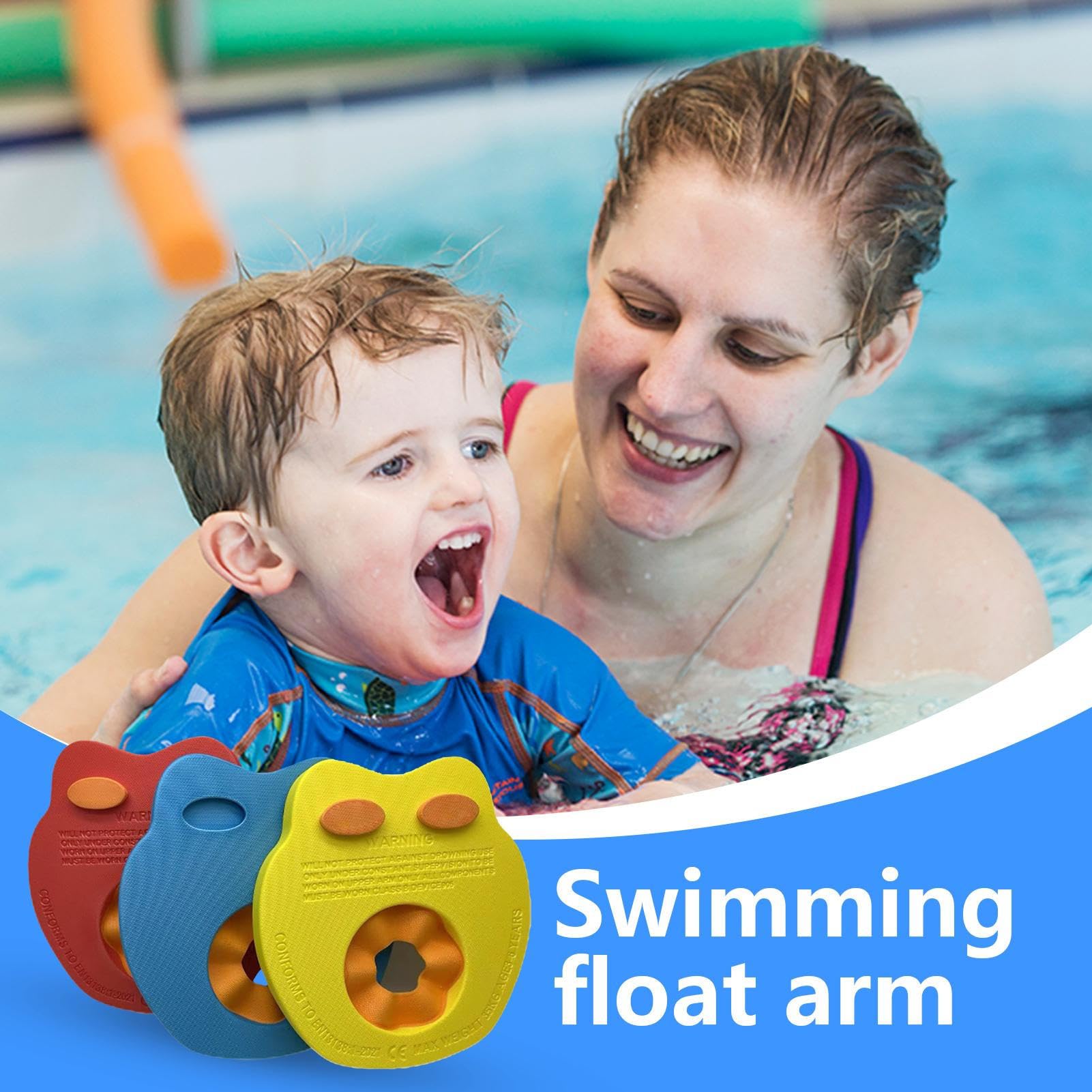 Discos Flotantes Para Brazos De Natación – 6 Unidades De EVA Con Gran Capacidad De Carga (hasta 25 Kg) Para Niños De 3 A 6 Años