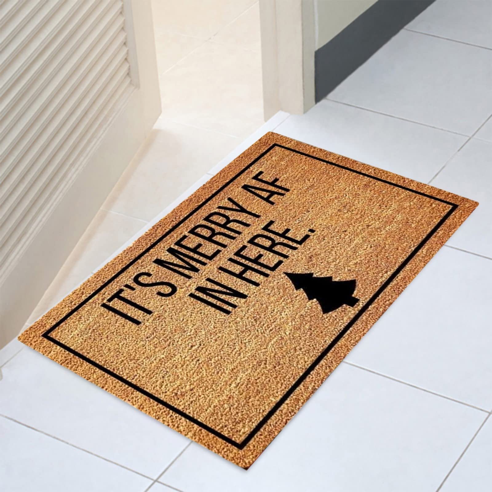 Lustige Fußmatte \"Come Back With A Warrant\" – 45,7 X 71,1 Cm, Rutschfeste Unterseite | Für Eingang, Küche, Garten