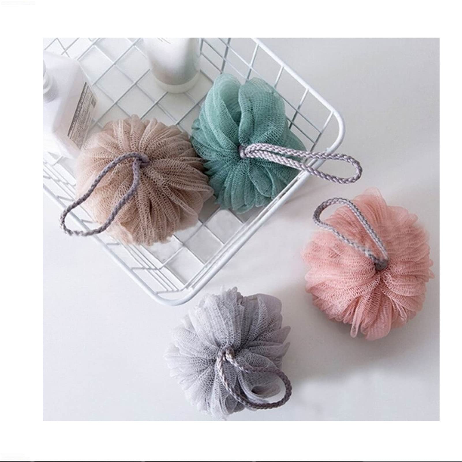 Gąbka pod prysznic 4 szt. Kulka do kąpieli Body Exfoliate Puff do kąpieli Gąbka pod prysznic z haczykiem do ciała Wisp Dry Bath l