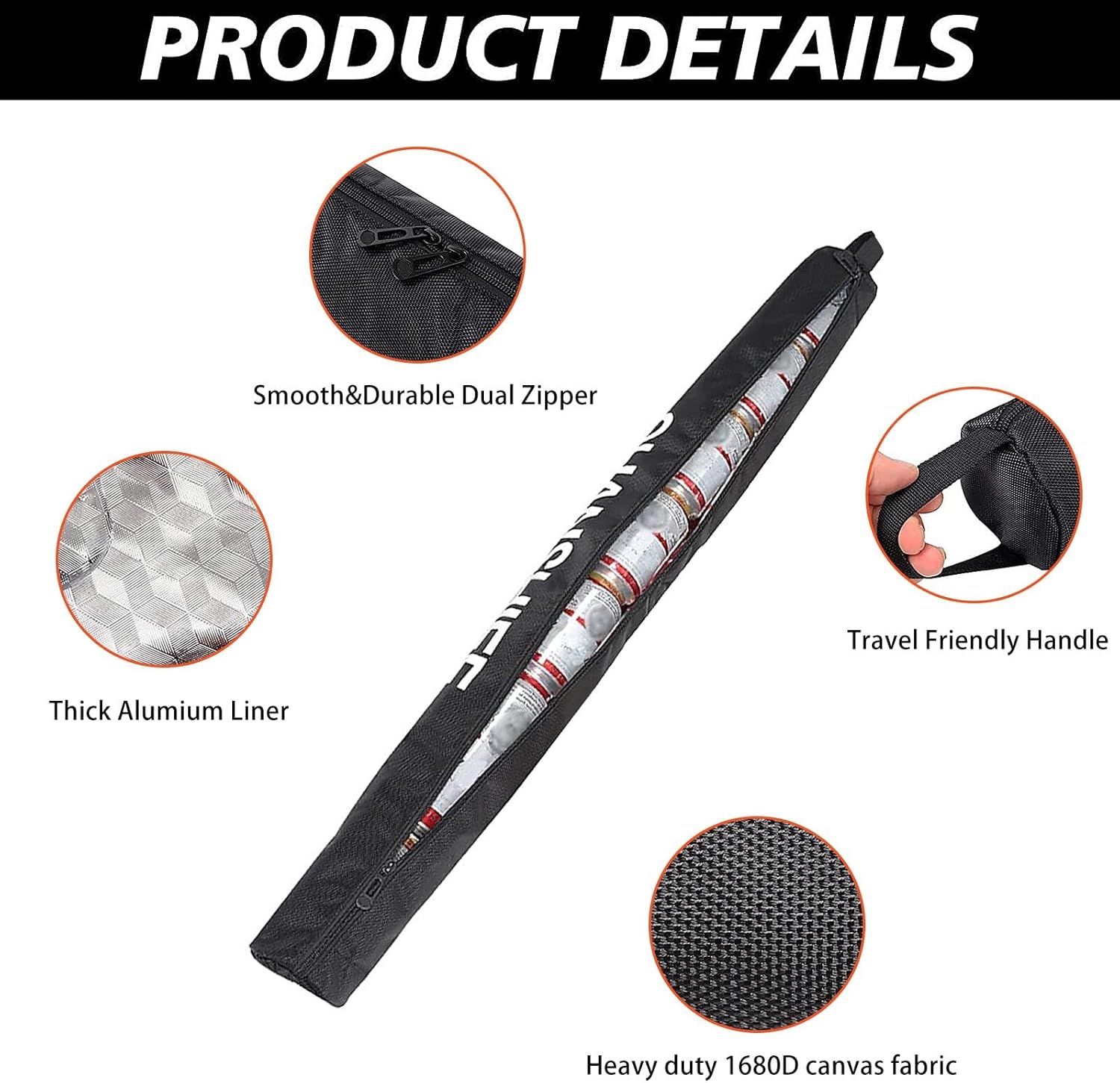 7 Can Beer Sleeve,Golf Bag Cooler Golf Cooler Sleeve, Insulated Cooler