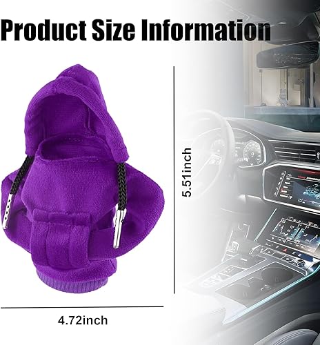 Miniatura 26 de Ziciner Funda para pomo de palanca de cambios de automóvil, diseño de suéter de moda, protector de palanca de cambios suave universal, accesorios