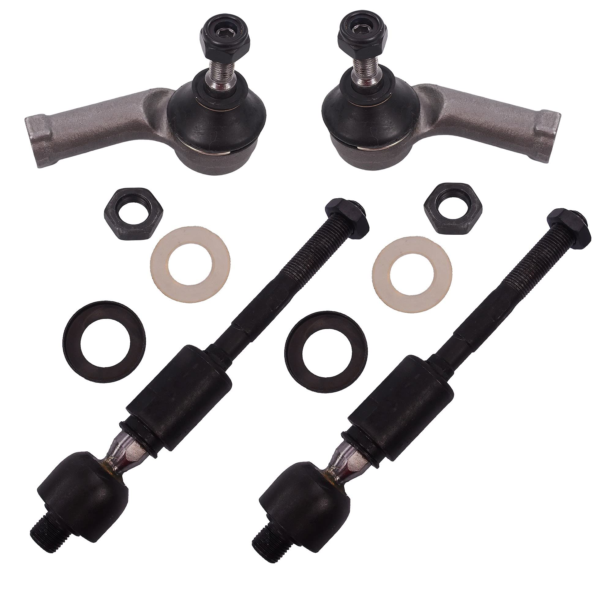 BESTPRICE 2x tirante anteriore sinistro e destro, 2x estremità del tirante anteriore sinistro e destro incl. dado di bloccaggio Compatibile con ALFA ROMEO 147 (937_), 156 (932_), 156 Sportwagon (932_)