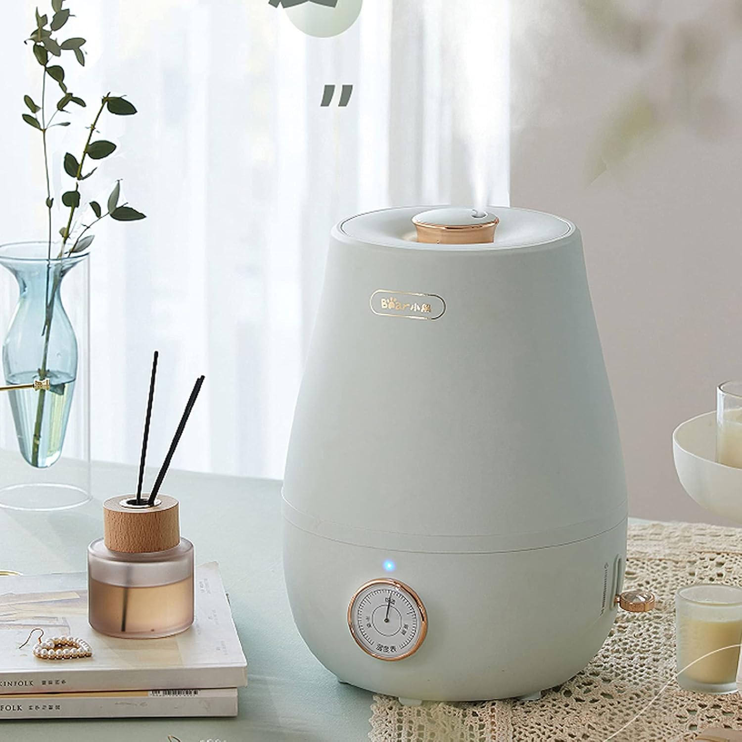 Humidifier Cool Mist Humidifiers Quiet and Small Ultra Humidifier Nightstand Space-Saving Auto Shut Off