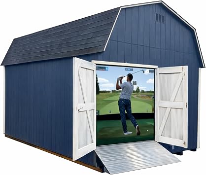 Impact Sports Golf Simulator Shed Complete Backyard Practice Package