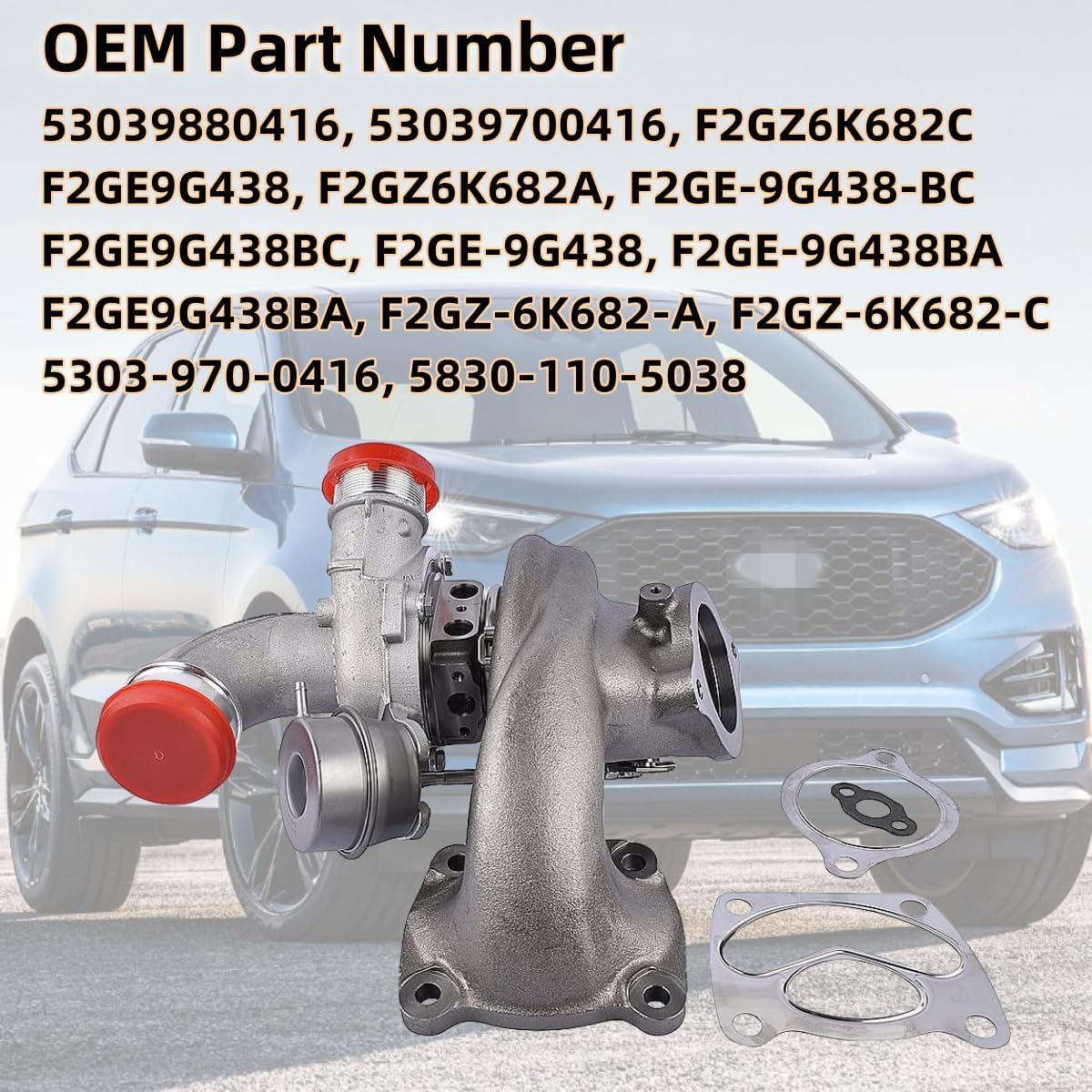 Turbocharger Turbo Compatible with For-d Ed-ge Es-cape Fu-sion Lin-coln MKC MKZ l4 2.0L 2015-2020#53039880416 53039700416 F2GZ6K682C F2GE9G438BC F2GZ6K682A Vahaha