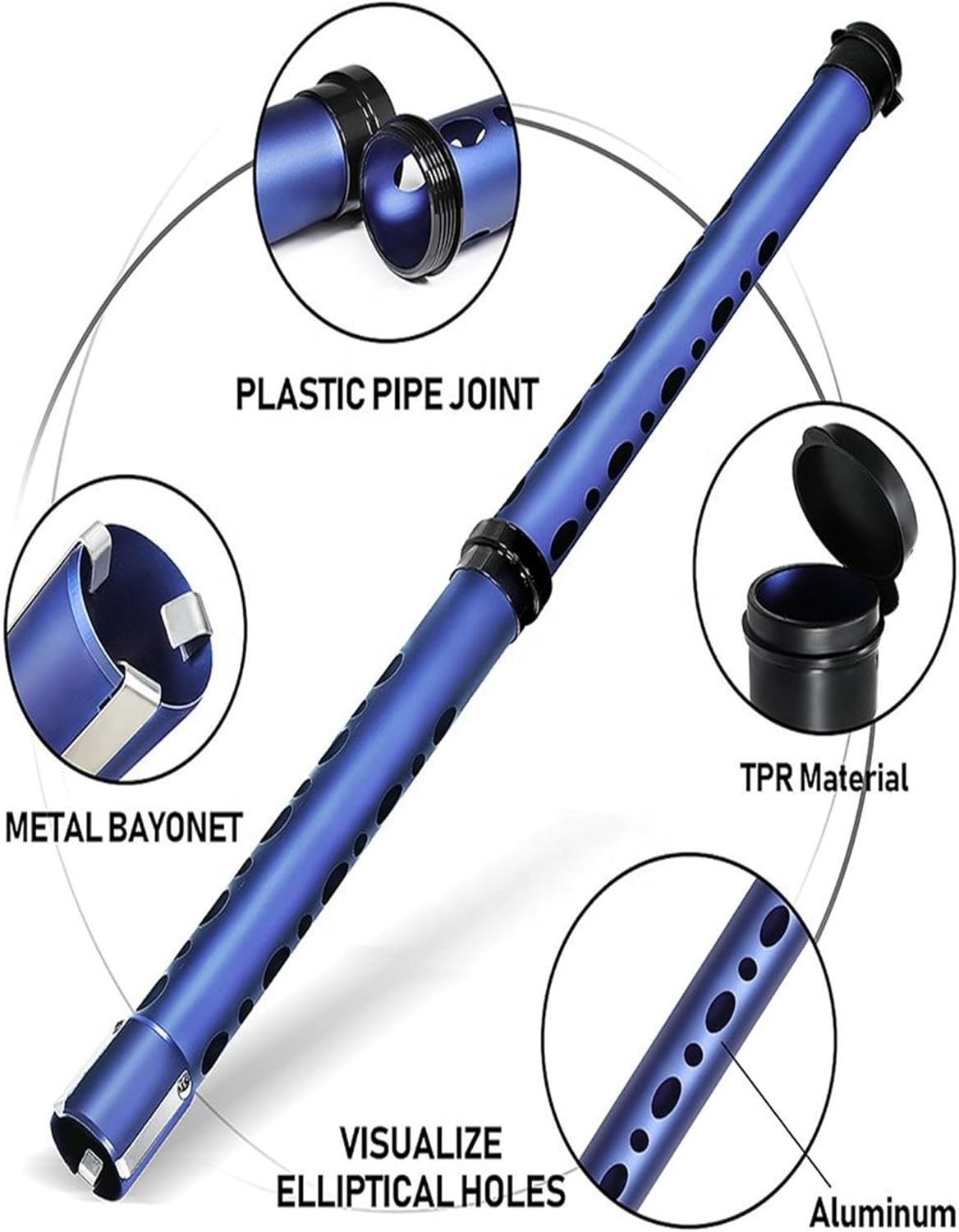 Golf Ball Retriever Picker Upper Tube - Aluminum Design, Holds Up to 20 Balls, Convenient and Durable Golf Accessory