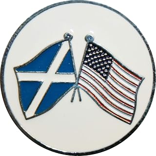 Two Flag Combo Golf Ball Marker and Hat Clip